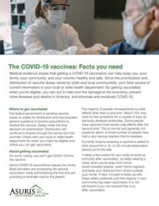 Asuris COVID-19 Vaccine Flyer